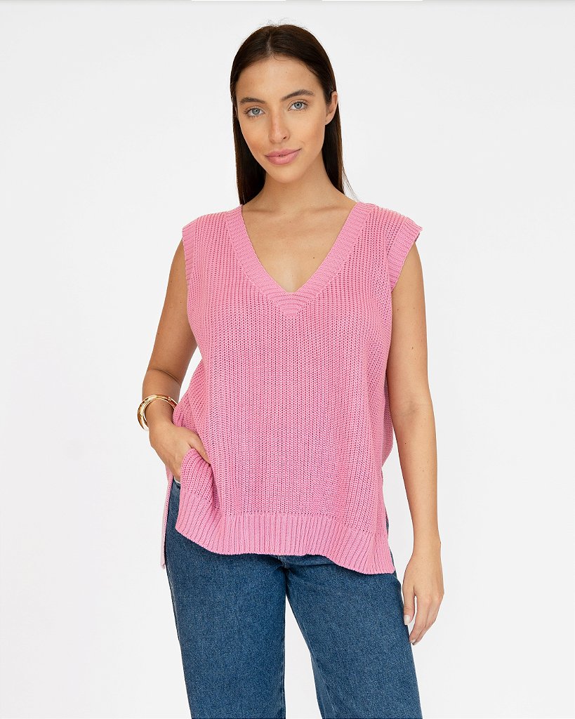 Colete Tricot Mia Rosa