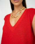 Colete Tricot Mia Vermelho