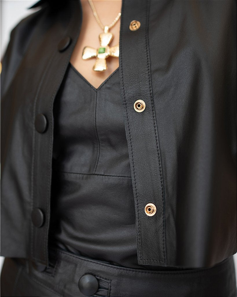 Camisa Cropped Preta