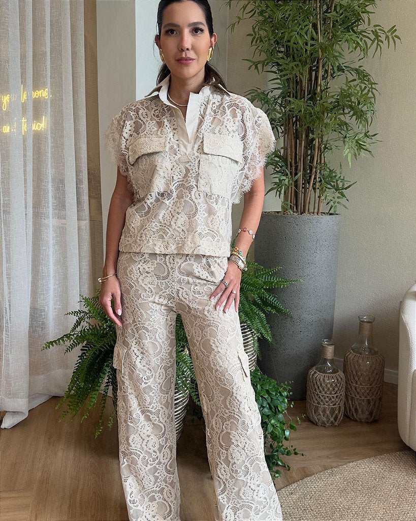 Polinho Renda Siena Bege