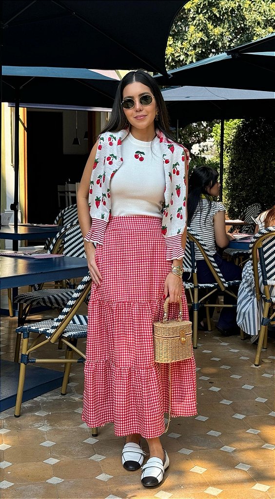 Regata tricot Babi Cereja Vermelha