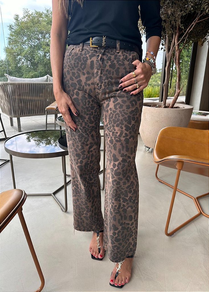 Calça Denim Oncinha