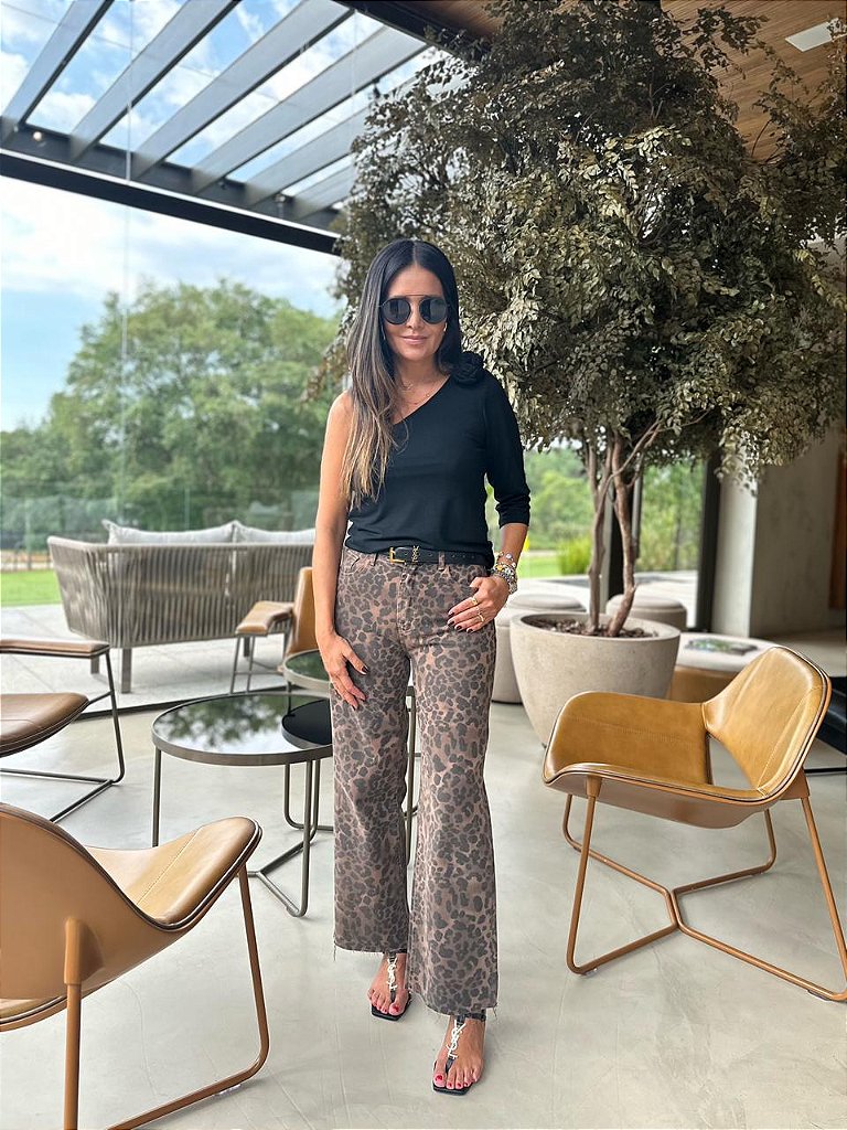 Calça Denim Oncinha