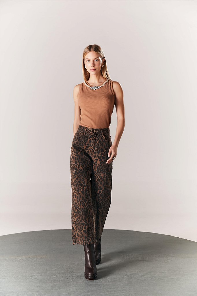 Calça Denim Oncinha